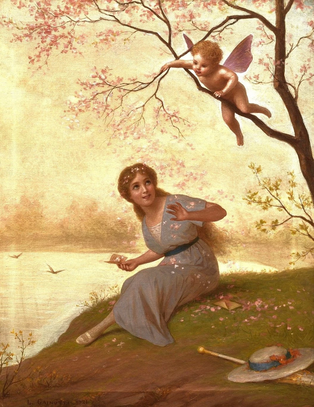 La giovane donna e l'angelo